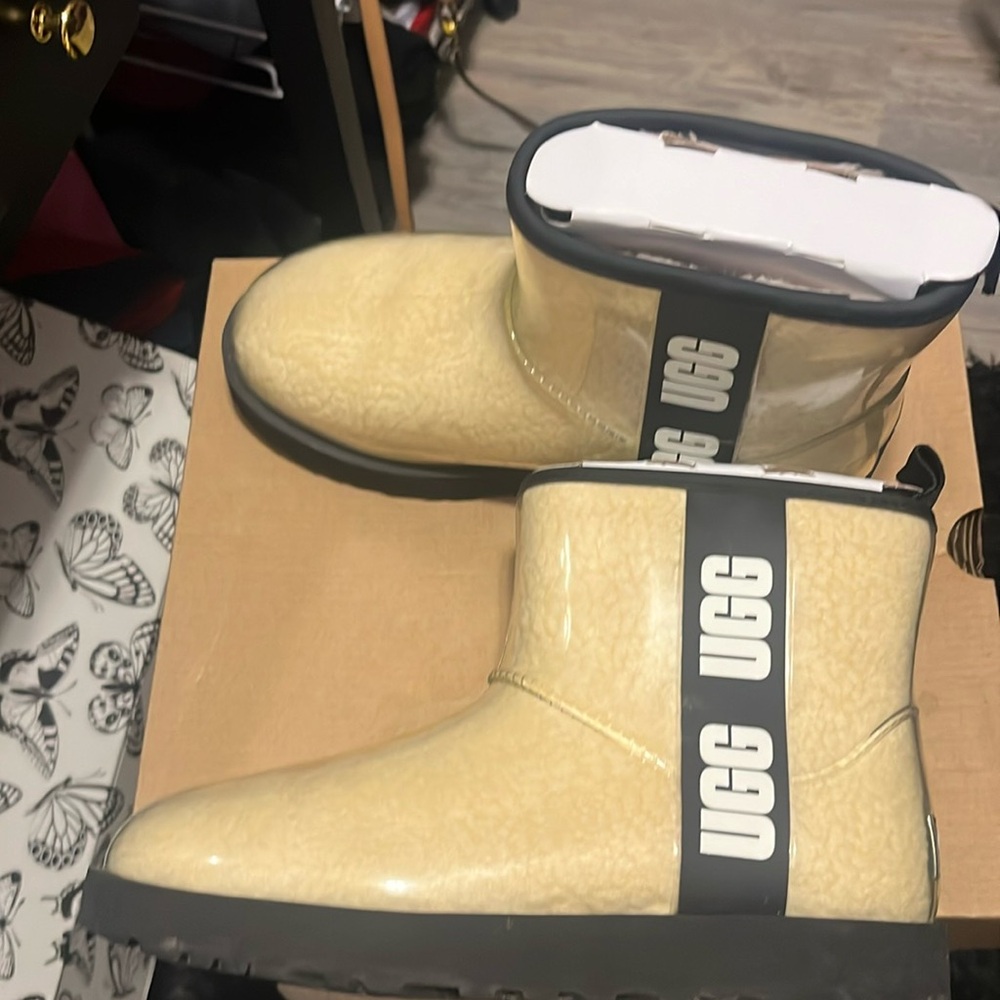 UGG Ankle Boots in Cream and Black